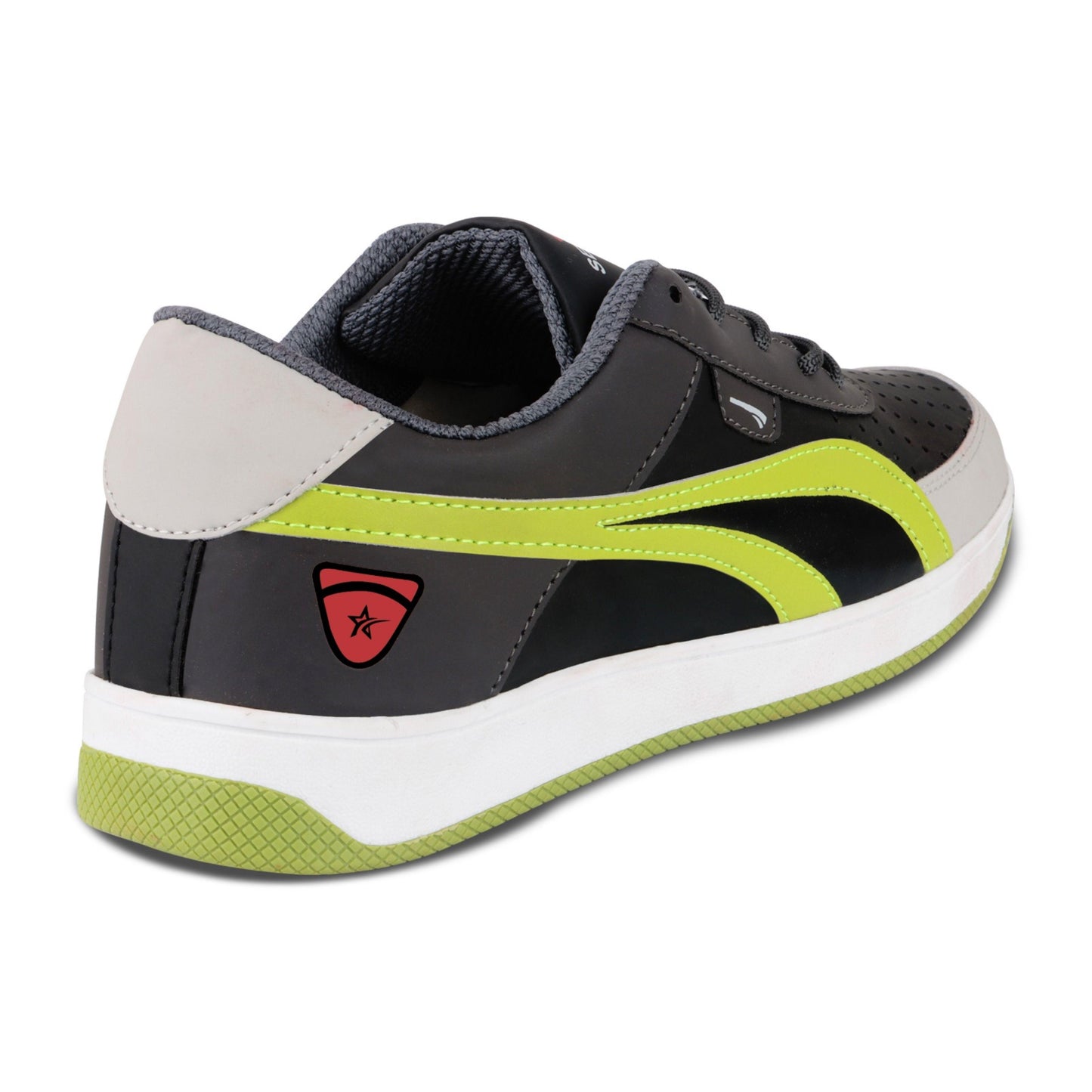 Richale Segastar Black White and Parrot Green Mens Casual Shoes