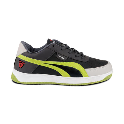 Richale Segastar Black White and Parrot Green Mens Casual Shoes