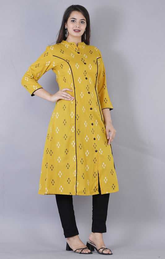 Attractive Printed Cotton Blend Kurti